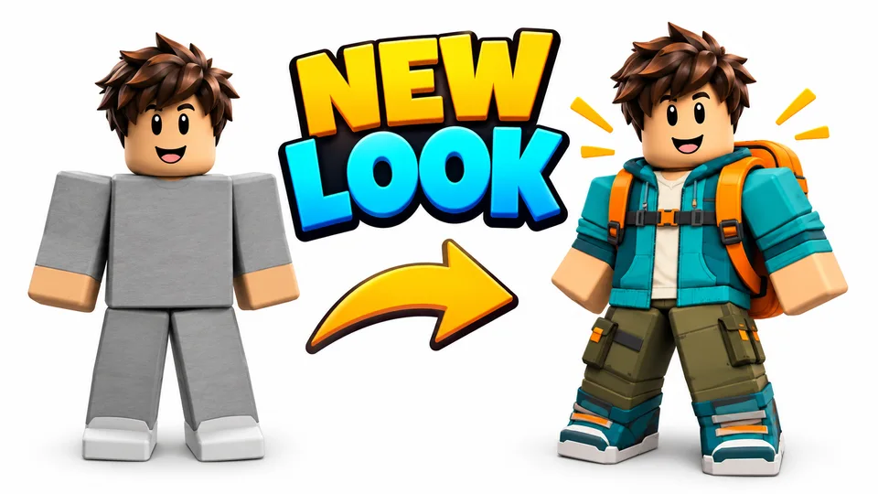 AI-generated Roblox video thumbnail: a new look