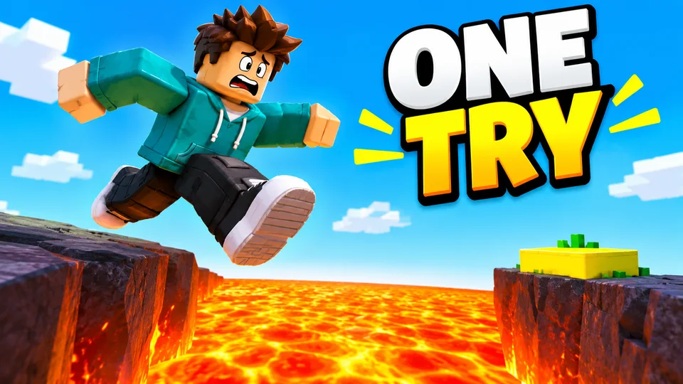 AI-generated Roblox video thumbnail: one jump left