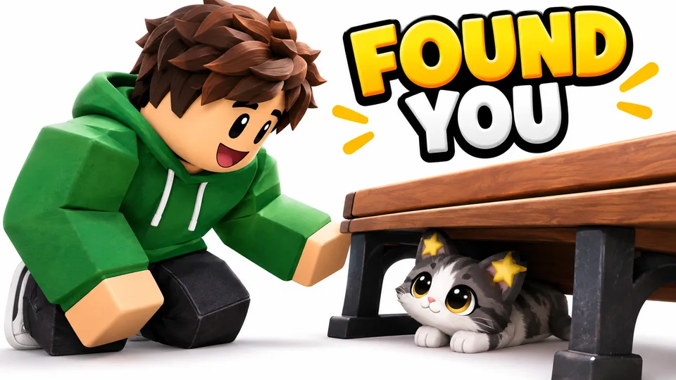 AI-generated Roblox video thumbnail: one tiny rescue