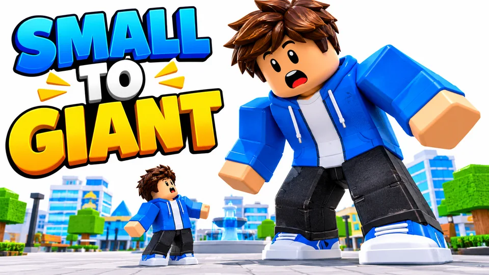 AI-generated Roblox video thumbnail: one very big upgrade