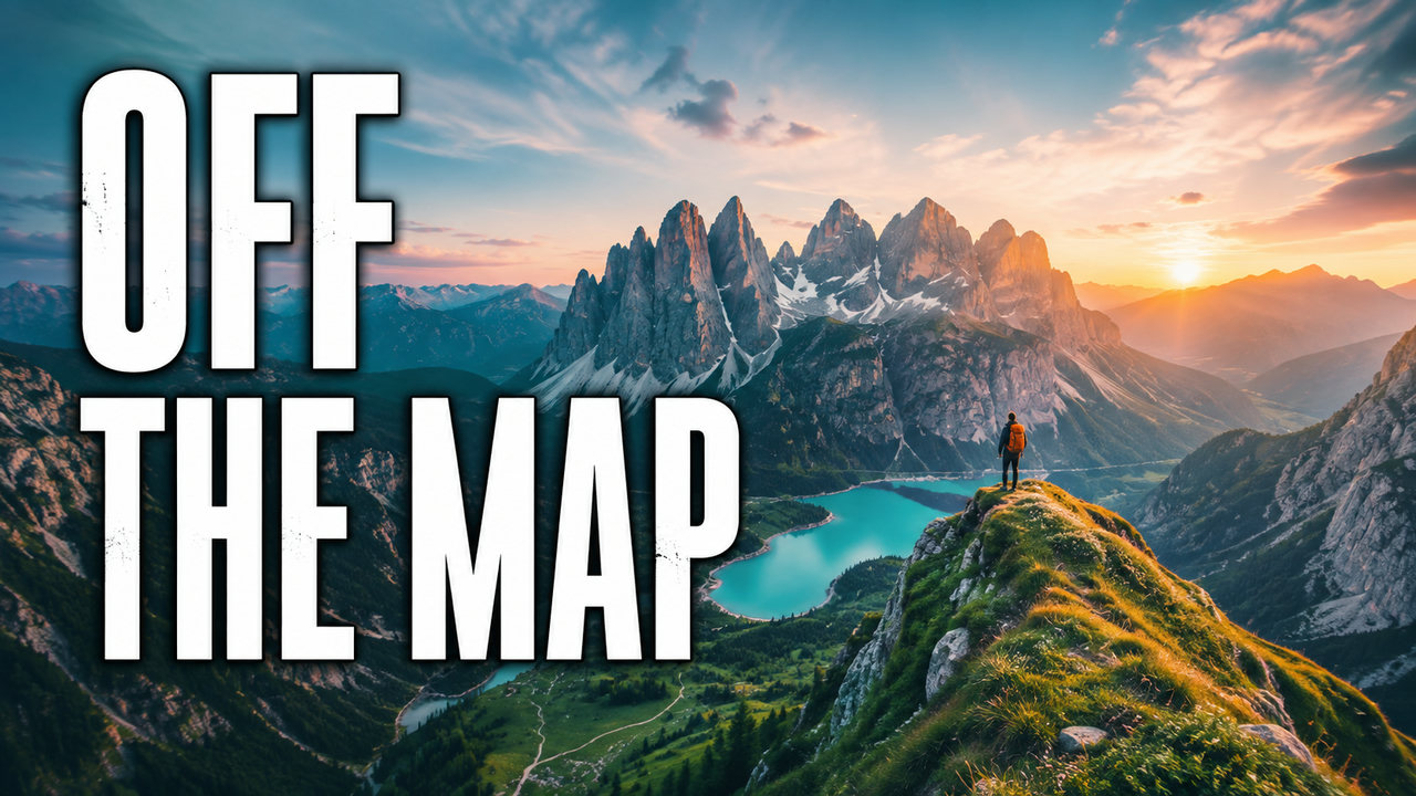 AI thumbnail example of an alpine lake and mountain adventure